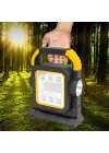 Omarı Taşınabilir Solar LED Çalışma Işığı | USB Çıkışlı Projektör Lamba