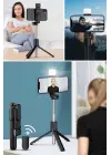Omarı Selfie Çubuğu ile Aydınlatmalı ve Uzayabilen Tripod.