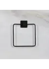 Omarı Kendiliğinden Yapışkanlı Siyah Kare Havluluk