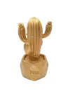 Omarı Sevimli Kaktüs Dekoratif Led Masa Lambası - Gold