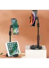 Omarı Masa Üstü Tablet ve Telefon Tutucu Stand - Siyah