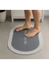 Omarı Sihirli Su Emici Kaymaz Tabanlı Oval Paspas