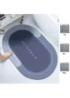 Omarı Sihirli Su Emici Kaymaz Tabanlı Oval Paspas
