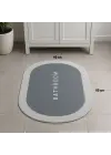Omarı Sihirli Su Emici Kaymaz Tabanlı Oval Paspas