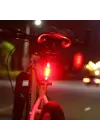 BUFFER® Usb Şarj Edilebilir Parlak Bisiklet Led Lamba Su Geçirmez Güvenlik Uyarı Arka Lamba Işığı