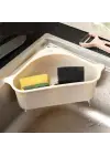 BUFFER® Vantuzlu Üçgen Sebze Meyve  Lavabo Raf Evye Süzgeç Sünger Tutucu Düzenleyici Mutfak Organize