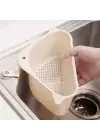 BUFFER® Vantuzlu Üçgen Sebze Meyve  Lavabo Raf Evye Süzgeç Sünger Tutucu Düzenleyici Mutfak Organize