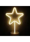 BUFFER® Yıldız Tasarımlı Neon Led Masa Ve Gece Lambası Dekoratif Işık