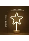 BUFFER® Yıldız Tasarımlı Neon Led Masa Ve Gece Lambası Dekoratif Işık