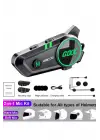 C50 2x Motosiklet Intercom Kask Kulaklık 1000 Mah Rgb Işıklı Çift Eşleşme