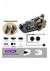C50 Motosiklet Intercom Kask Kulaklık 1000 Mah Rgb Işıklı Bluetooth Kulaklık Ip67