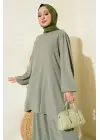 Çağla Yeşili Tunik Pantolon Alt Üst Takım 6663