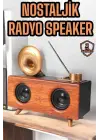 Çalar Radyo Müzik Kutusu Nostaljik Hoparlör Speaker
