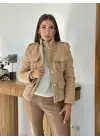 Camel Cepli Yumoş Ceket