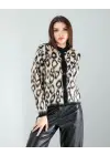 Çarpıcı Leopar Desen Triko Hırka