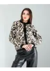 Çarpıcı Leopar Desen Triko Hırka