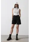 Omarı Siyah Cargo Cepli Şort Modelleri