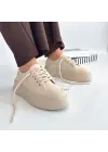 Modern Bej Keten Spor Ayakkabı