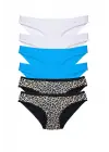 Çarpıcı Kadın Slip Külot Leopar Beyaz Mavi