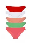 Çarpıcı Likralı Kadın Slip Külot Seti