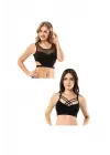 Çarpıcı Tül Modelli Çapraz İpli Büstiyer