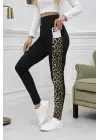 Çarpıcı Yüksek Bel Leopar Desenli Tayt