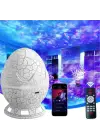 Çatlak Dinozor Yumurtası Tasarımlı Projektörlü Gece Lambası Bluetooth Özellikli