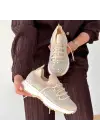 Ceas Bej Triko Bağcıklı Spor Ayakkabı