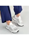 Ceas Beyaz Triko Bağcıklı Spor Ayakkabı