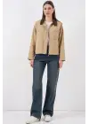 Cep Detaylı Kısa Ceket 5975 - Bisküvi