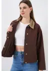 Cep Detaylı Kısa Ceket 5975 - Kahverengi