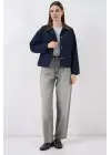Cep Detaylı Kısa Ceket 5975 - Lacivert