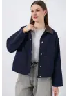 Cep Detaylı Kısa Ceket 5975 - Lacivert