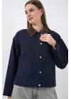Cep Detaylı Kısa Ceket 5975 - Lacivert