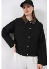 Cep Detaylı Kısa Ceket 5975 - Siyah