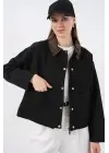 Cep Detaylı Kısa Ceket 5975 - Siyah