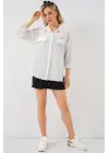 Cep Detaylı Kısa Kol Gömlek 20317 - Beyaz