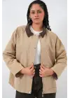 Cep Detaylı Oversize Ceket 5973 - Bej