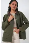 Cep Detaylı Oversize Ceket 5973 - Haki