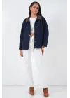 Cep Detaylı Oversize Ceket 5973 - Lacivert