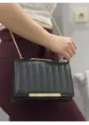 Omarı Modern Siyah Deri Çanta