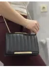 Omarı Modern Siyah Deri Çanta