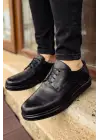 Omarı Siyah Deri Erkek Ayakkabısı - Kalite ve Şıklığı Buluşturan Model