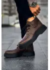 Omarı Modern Tasarımlı Kahve Renkli Erkek Bot