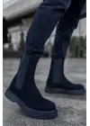 Omarı Süet Erkek Bot SIYAH