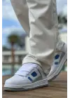 Omarı Hafif ve Rahat Erkek Spor Ayakkabı - Beyaz & Mavi Stil