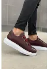 Omarı Şık ve Modern Erkek Bordo Ayakkabı