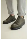 Omarı Modern Tarzda Haki Erkek Ayna Ayakkabı