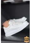 Omarı Yüksek Konforlu Deri Erkek Ayakkabı BEYAZ