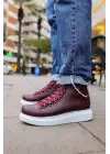 Omarı Roma Tarzı Bordo Erkek Bot